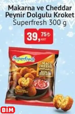 SUPERFRESH MAKARNA VE CHEDDAR PEYNİR DOLGULU KROKET